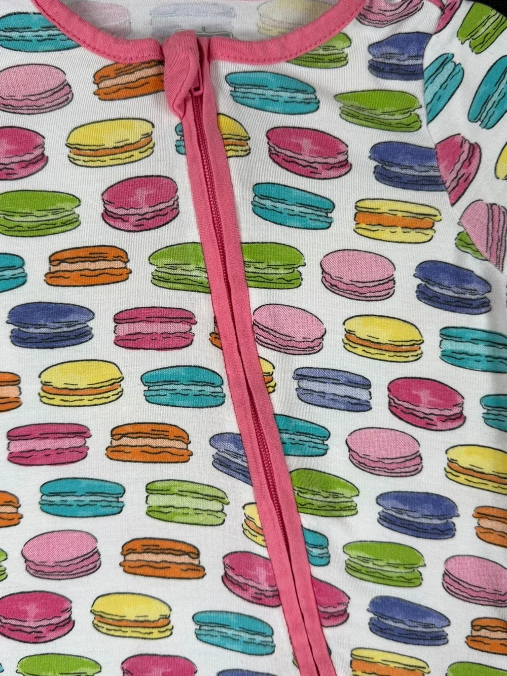 MUD PIE Bamboo Baby Macaron Sleeper - 6-9M